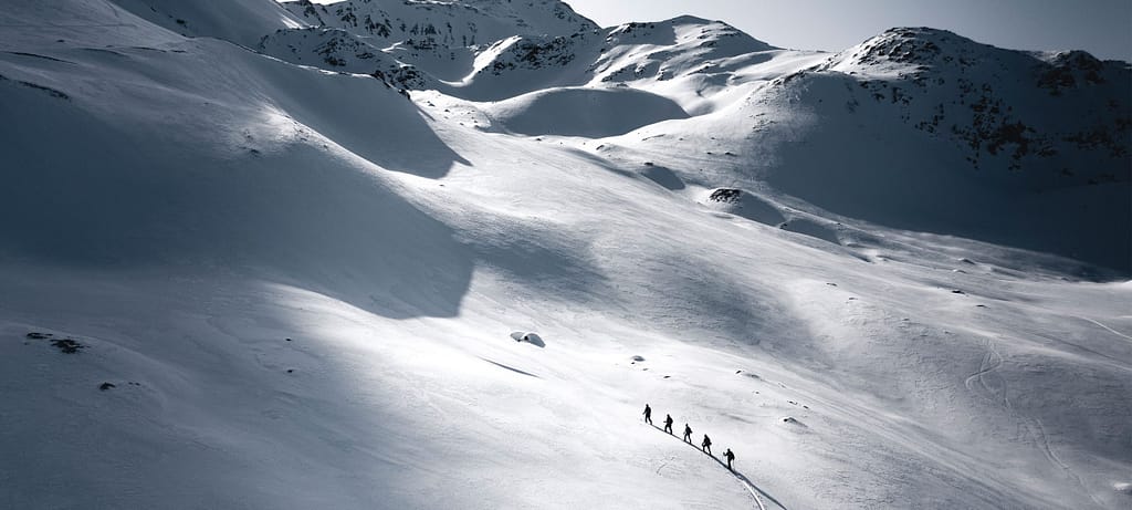 Innsbruck Freeride Experience Snowmads Group Skitouring Sunset